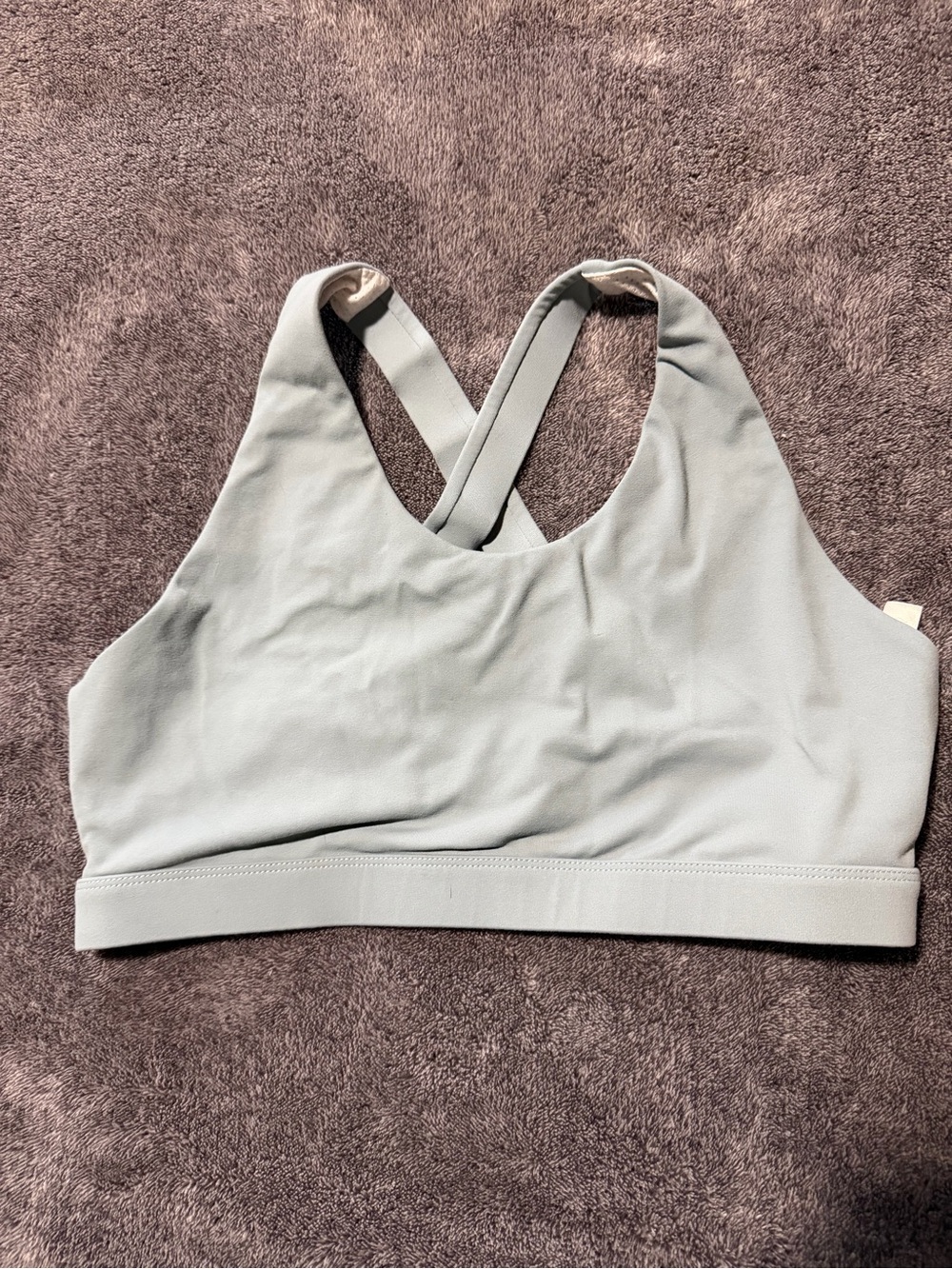 Light Blue Gray Sports Bra  - Women Intimates Size Large